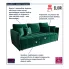 Ciemnozielona sofa welurowa Meralio