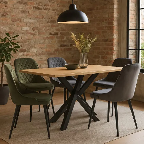 wizualizajca stołu do jadalni z nogami x Tekos