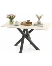 Kaszmirowy prostokątny stół z nogami X - Tekos w sklepie Edinos.pl