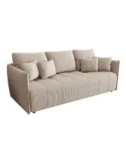 Sztruksowa rozkładana sofa w kolorze cappuccino - Meralio 4X w sklepie Edinos.pl
