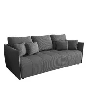 Szara rozkładana sztruksowa sofa tapicerowana - Meralio 4X w sklepie Edinos.pl