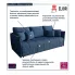 Niebieska sofa tapicerowana Meralio 4X 