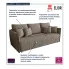 Jasnobrązowa sofa z funkcją spania Meralio 4X