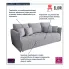 Jasnoszara tapicerowana sofa Meralio 4X