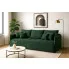 Wizualizacja wnętrza z ciemnozieloną sofą Meralio 4X