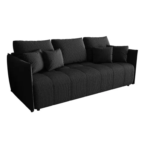 Czarna sofa tapicerowana Meralio 4X