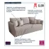 Beżowa sofa Z pojemnikiem na pościel Meralio 4X