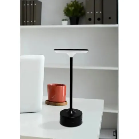 wizualizacja Czarna lampa stołowa na USB - K616-Rawino