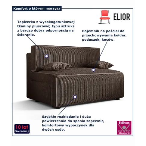 Brązowa sofa Lunarox