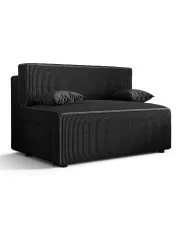 Czarna tapicerowana sofa z funkcją spania - Lunarox 3X w sklepie Edinos.pl