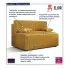 Musztardowa sofa rozkładana Lunarox