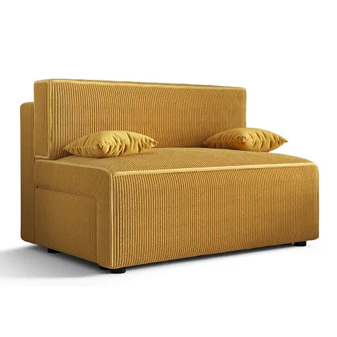 Żółta rozkładana sofa z funkcją spania Lunarox