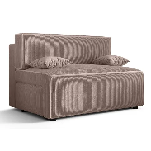 Różowa sztruksowa sofa z funkcją spania Lunarox