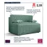 Miętowa nowoczesna sofa rozkładana Lunarox