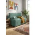 Miętowa tapicerowana sofa Lunarox