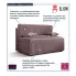 Różowa tapicerowana sztruksem sofa Lunarox