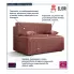 Sztruksowa łososiowa sofa Lunarox