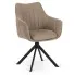 Obrotowe beżowe krzesło tapicerowane - Salina