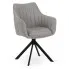 Obrotowe szare krzesło tapicerowane - Salina