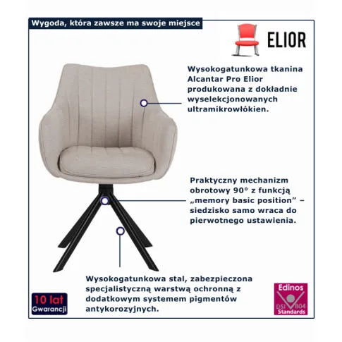 tapicerowane kremowe krzesło do stołu