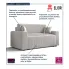 Biała rozkładana sofa tapicerowana Tivaro