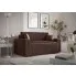 Wizualizacja wnętrza z brązową sofa Tivaro