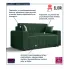 Zielona tapicerowana sofa z pojemnikiem Tivaro
