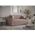 Wizualizacja wnetrza z jasnorozowa sofa