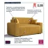 Musztardowa sofa z pojemnikiem na pościel Tivaro