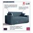 Niebieska sofa rozkładana Tivaro
