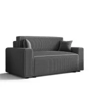 Szara tapicerowana sofa rozkładana - Tivaro w sklepie Edinos.pl