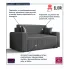 Ciemnoszara sztruksowa sofa Tivaro