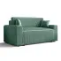 Miętowa rozkładana sofa z pojemnikiem na pościel - Tivaro