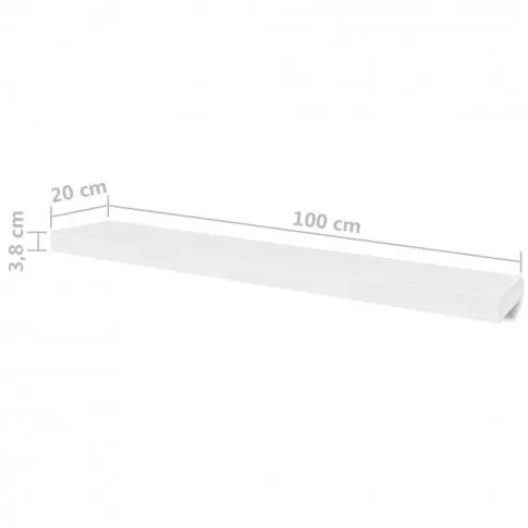 Szczegółowe zdjęcie nr 5 produktu Zestaw nowoczesnych półek ściennych Akra 4X - biały