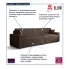 Sofa z funkcją spania Almoria brązowy