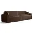 Brązowa rozkładana sofa tapicerowana - Almoria