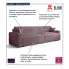 Różowa tapicerowana sofa Almoria 