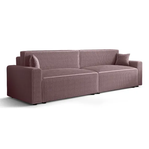 Różowa sztruksowa sofa Almira