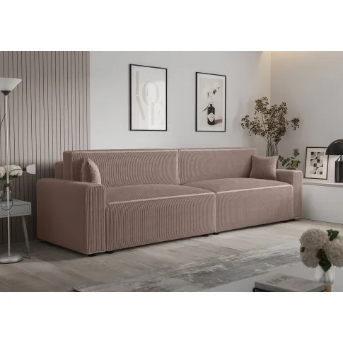 Wizualizacja wnętrza z jasnoróżową sofa Almoria