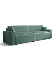 Miętowa sofa rozkładana z pojemnikiem - Almoria w sklepie Edinos.pl