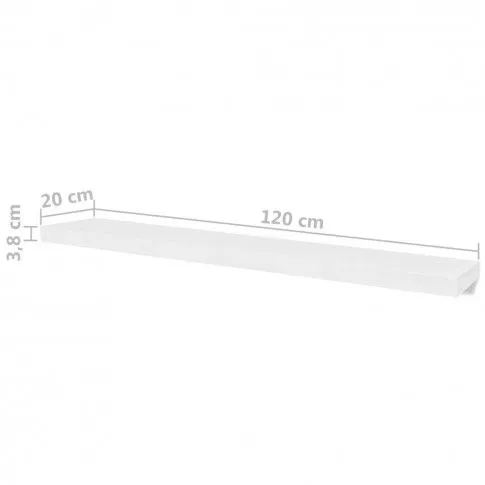 Szczegółowe zdjęcie nr 5 produktu Zestaw nowoczesnych półek ściennych Akra 5X - biały