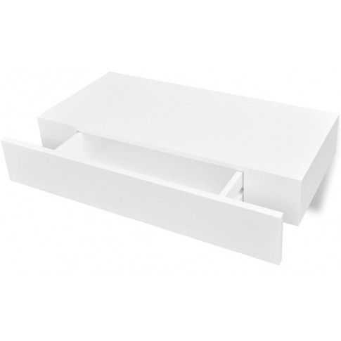Zdjęcie produktu Zestaw półek ściennych z szufladami Pilon - biały.