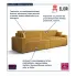 Musztardowa sofa z funkcją spania Almoria