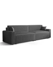 Ciemnoszara sofa rozkładana z funkcją spania - Almoria w sklepie Edinos.pl
