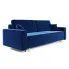 Granatowa rozkładana sofa welurowa z funkcją spania - Taloria