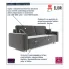 Szara sofa rozkładana Taloria
