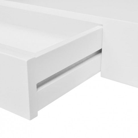 Szczegółowe zdjęcie nr 5 produktu Zestaw półek ściennych z szufladami Pilon 2X - biały