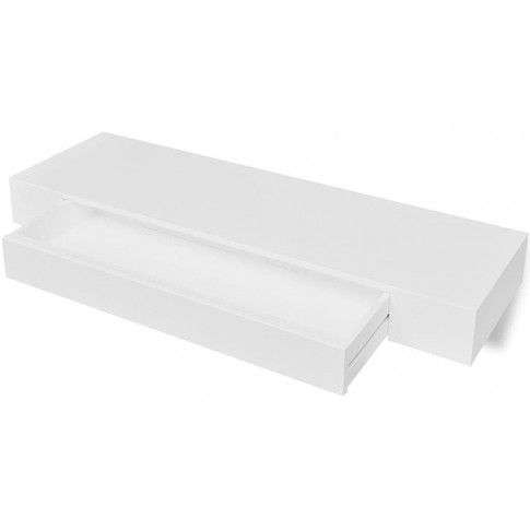 Zdjęcie produktu Zestaw półek ściennych z szufladami Pilon 2X - biały.
