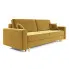 Musztardowa welurowa sofa rozkładana - Taloria