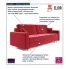 Czerwona sofa rozkładana Taloria